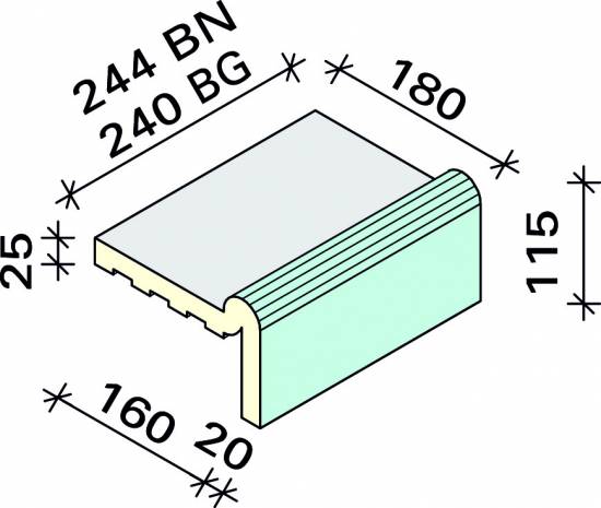 Рукохват Interbau 244x180x115, арт. 5450 RH B
