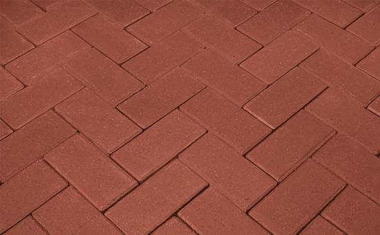 Тротуарная клинкерная брусчатка Wienerberger Penter rot без фаски, 240x118x62 мм