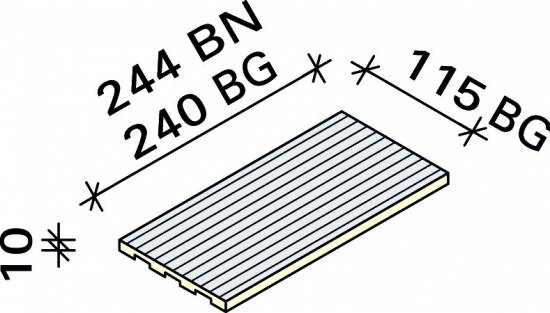 Доборная рельефная плитка Interbau 244x119, арт. 3130 716 RH C
